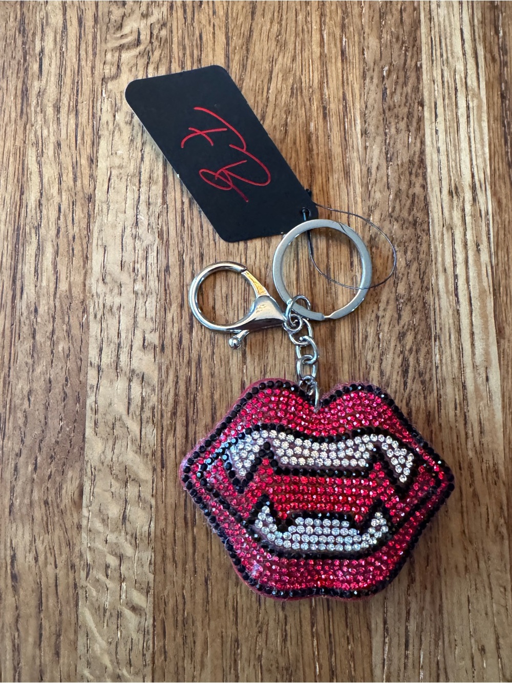 NWT Sparkly Vampire Lips Bag Charm / Keychain